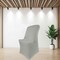1 Piece Elegant Silver Spandex Chair Cover for Lifetime Folding Chair Stretch Fit, Machine Washable